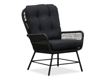 Dex loungestoel tuin | touw + aluminium | Lava Grey