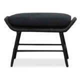 Dex loungestoel tuin met voetenbank | touw + aluminium | Lava Grey