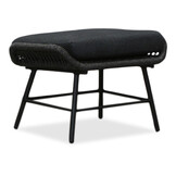 Dex loungestoel tuin met voetenbank | touw + aluminium | Lava Grey