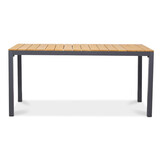 Delta/Rico zand dining tuinset | 4 personen | teakhout + aluminium | 160cm