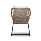 Delta/Portofino Sahara Dust dining tuinset | 4 personen | teakhout + touw | 160cm