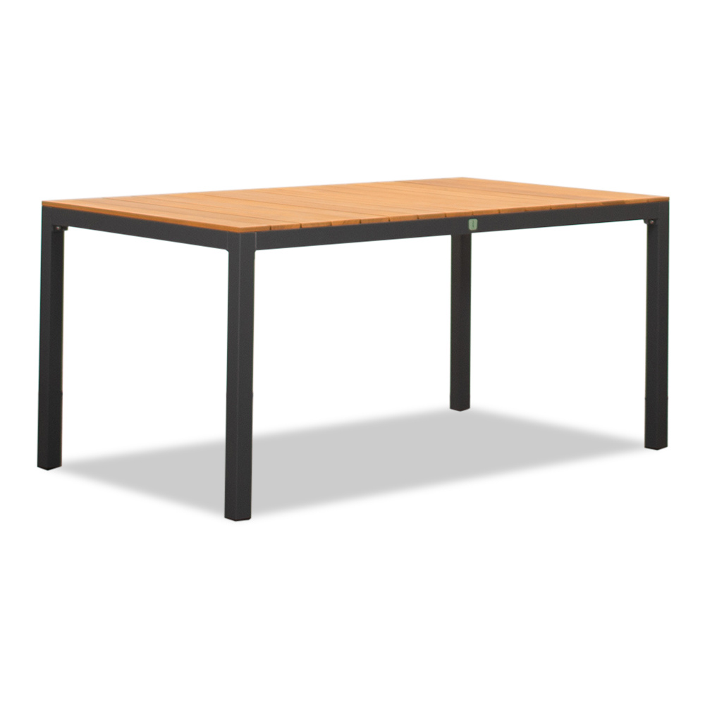 Delta/Annecy antraciet dining tuinset 5-delig | teakhout + aluminium | 160cm