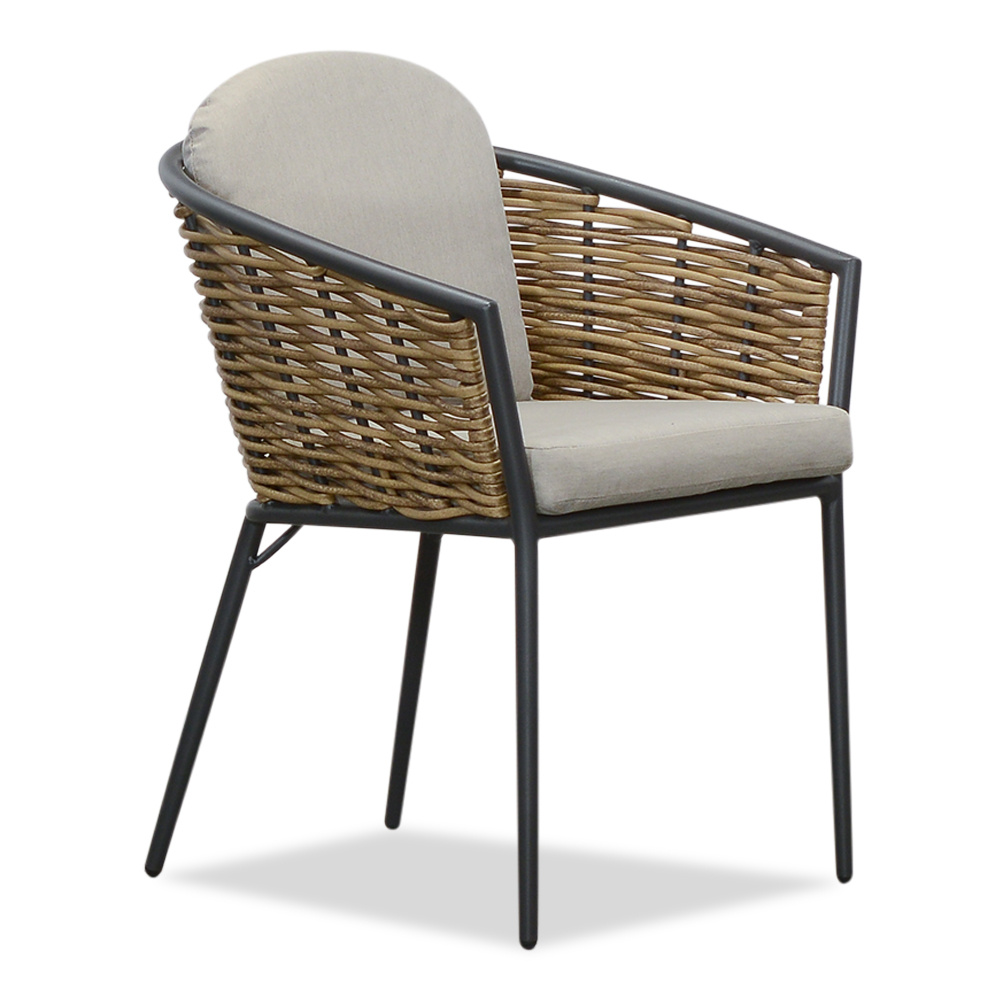 Laredo/Lucca dining tuinset | 6 personen | hardhout + wicker | 255cm