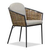 Nancy/Lucca dining tuinset | 4 personen | betonlook + wicker | 135cm rond