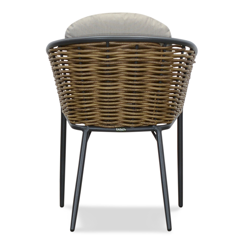 Lucca dining tuinstoel stapelbaar | wicker + aluminium | zand