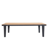 Vigo/Carlos antraciet dining tuinset | 6 personen | teakhout + wicker | 260cm