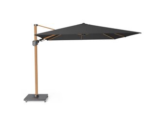 Challenger T² zweefparasol - premium doek | 300x300cm  | Faded Black/Teak look