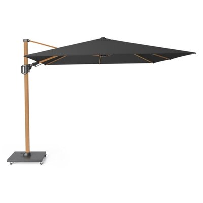 Challenger T² zweefparasol - premium doek | 300x300cm  | Faded Black/Teak look
