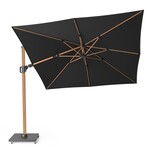 Challenger T² zweefparasol - premium doek | 300x300cm  | Faded Black/Teak look