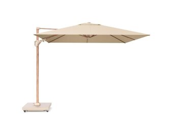Challenger T² zweefparasol - premium doek | 300x300cm | Champagne/Teak look