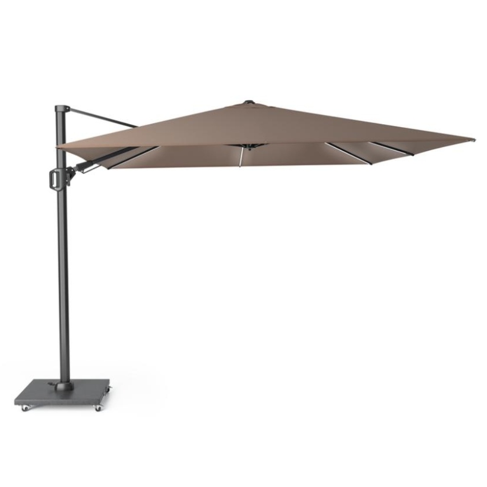 Challenger T² Glow zweefparasol - premium doek | 300x300cm  | Havanna afbeelding
