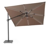 Challenger T² Glow zweefparasol - premium doek | 300x300cm  | Havanna
