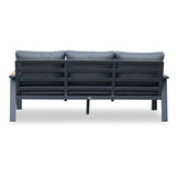 Lola stoel-bank loungeset 5 personen | aluminium + polywood | antraciet | 4-delig