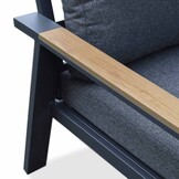 Lola stoel-bank loungeset 5 personen | aluminium + polywood | antraciet | 4-delig