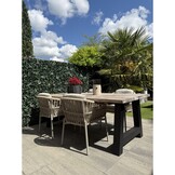 Rico dining tuinstoel | aluminium + touw | zand