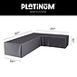 LUX outdoor living Verona hoek loungeset met all weather kussens 6 personen | aluminium + teakhout | beige | 4-delig - 339x269cm