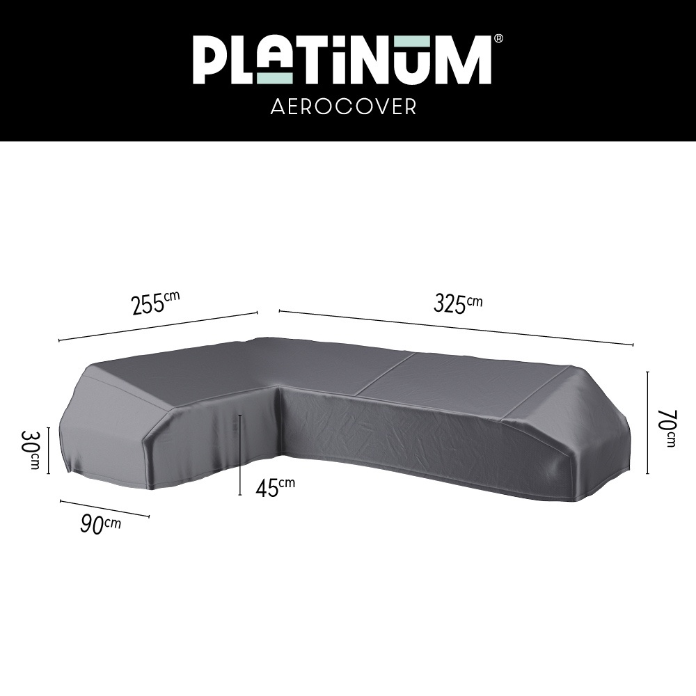 Loungesethoes platform 325x255x90xH30/45/70cm links