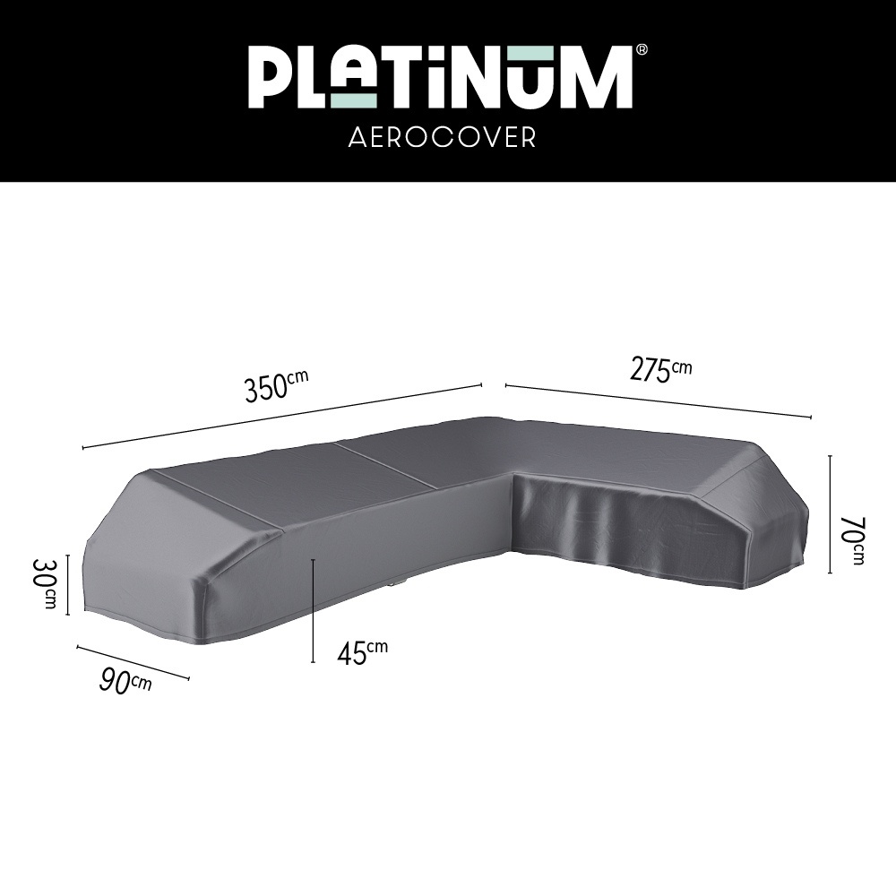 Loungesethoes platform 350x275x90xH30/45/70cm rechts