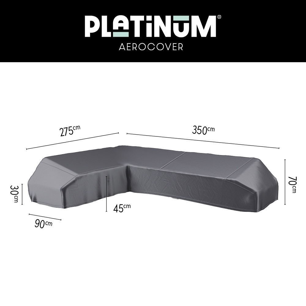 Loungesethoes platform 350x275x90xH30/45/70cm links
