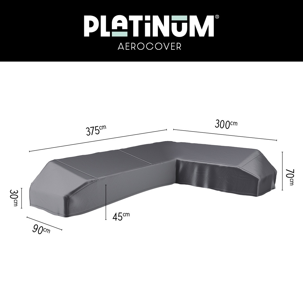 Loungesethoes platform 375x300x90xH30/45/70cm rechts