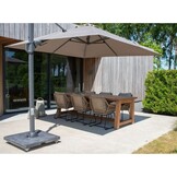 Alba/Portofino Sahara Dust dining tuinset | 6 personen | teakhout + touw | 250cm