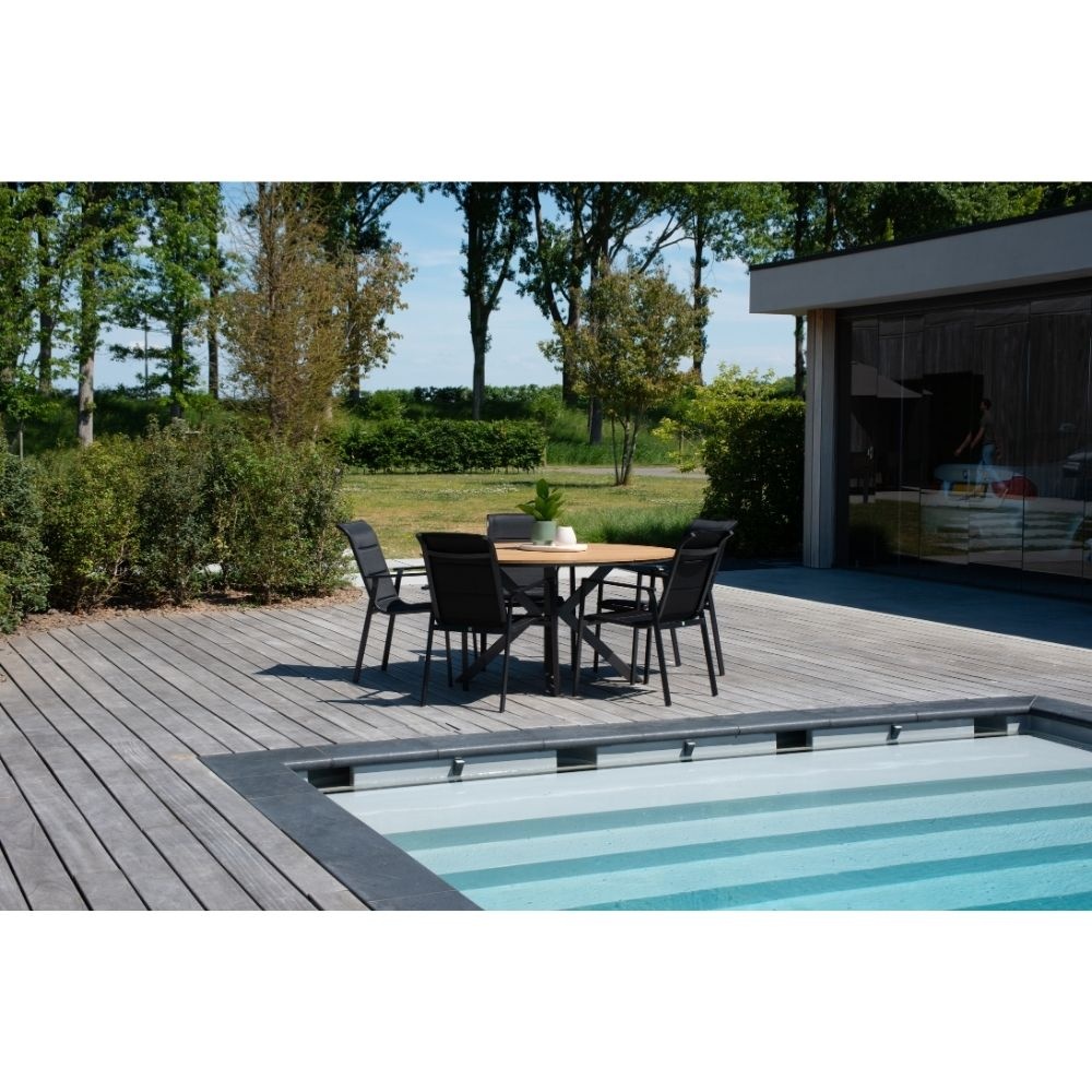 Cervo Natural/Toledo dining tuinset | 5 personen | polywood + aluminium | 144cm