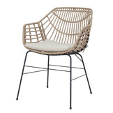 Veltis/Charlotte dining tuinset | 8 personen | betonlook + wicker | 300cm