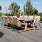 BUITEN living Veltis/Valencia Sahara Dust dining tuinset | 8 personen | betonlook + touw | 300cm