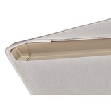 Beaufort zweefparasol - premium doek | 320x320cm met Modena parasolvoet 120kg | Champagne/Sandstone