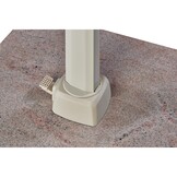 Beaufort zweefparasol - premium doek | 320x320cm met Modena parasolvoet 120kg | Champagne/Sandstone