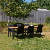Toledo dining tuinstoel | aluminium + textileen | antraciet
