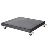 Beaufort zweefparasol - premium doek | 320x320cm met Modena parasolvoet 120kg | Champagne/Sandstone