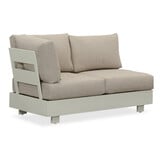 Verona hoek loungeset met all weather kussens 6 personen | aluminium + teakhout | beige | 4-delig - 345x275cm