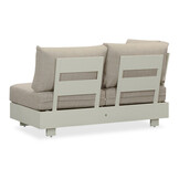 Verona hoek loungeset met all weather kussens 6 personen | aluminium + teakhout | beige | 4-delig - 345x275cm