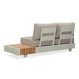 Verona hoek loungeset met all weather kussens 6 personen | aluminium + teakhout | beige | 4-delig - 345x275cm