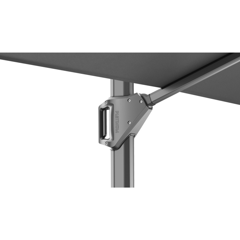 Beaufort zweefparasol - premium doek | 320x320cm met Venezia parasolvoet 120kg | Manhattan