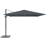 Challenger T¹ zweefparasol - premium doek | 350x350cm met Modena parasolvoet 120kg | Faded Black