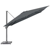 Challenger T¹ zweefparasol - premium doek | 350x350cm met Modena parasolvoet 120kg | Faded Black
