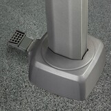 Challenger T² zweefparasol - premium doek | 260x350cm met Modena parasolvoet 90kg | Champagne/Teak look