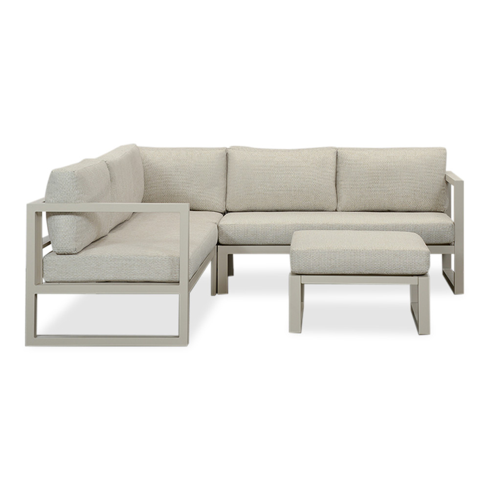 Cordoba hoek loungeset incl. tussenmodule | aluminium | 300x228cm | beige