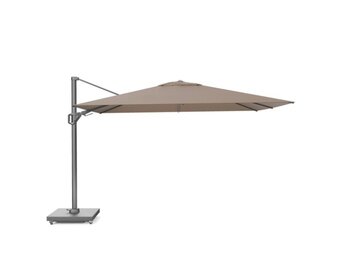 Challenger T² zweefparasol - premium doek | 260x350cm met parasolvoet 90kg | Havanna