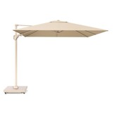 Challenger T² zweefparasol - premium doek | 300x300cm met parasolvoet 90kg | Champagne/Sandstone