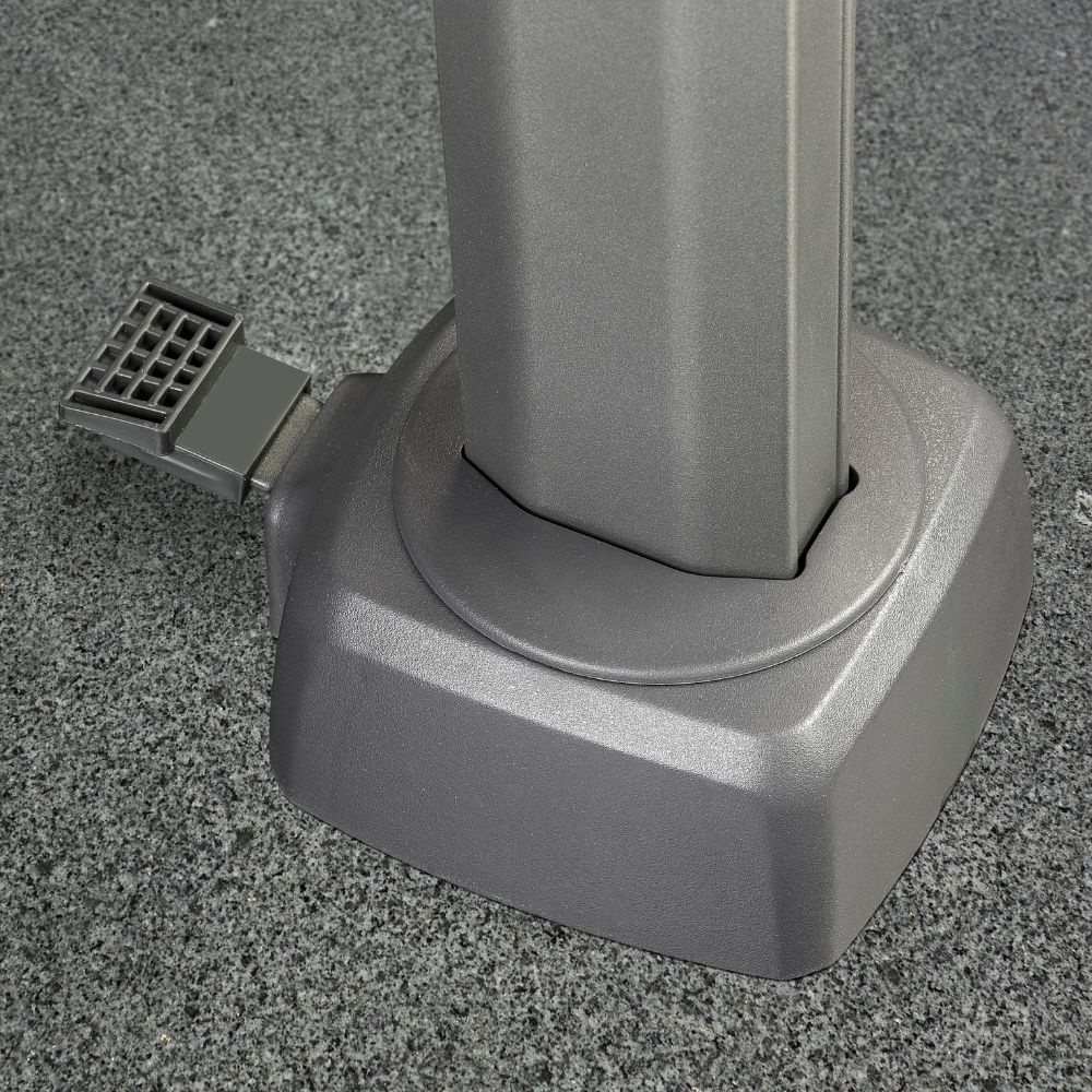 Challenger T² zweefparasol - premium doek | 300x300cm met Salerno parasolvoet 90kg | Champagne