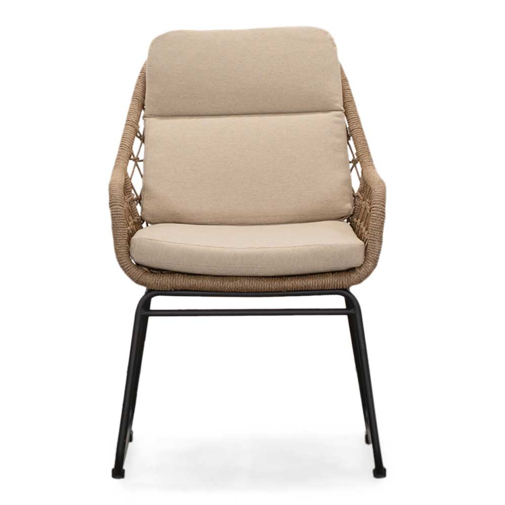 Cervo Natural/Valencia Sahara Dust dining tuinset | 5 personen | polywood + touw | 144cm