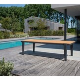 Vigo/Harper Lava Grey dining tuinset | 6 personen | teakhout + touw | 260cm