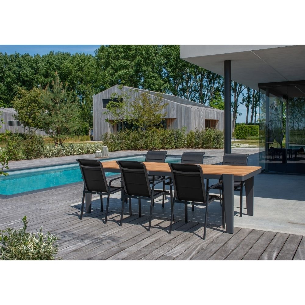 Vigo/Toledo dining tuinset | 6 personen | teakhout + aluminium | 260cm