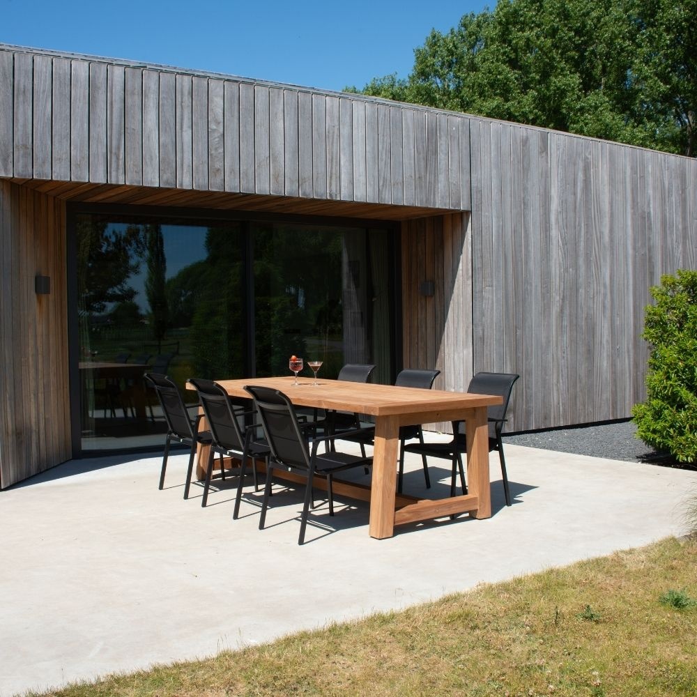 Alba/Toledo dining tuinset | 6 personen | teakhout + aluminium | 250cm