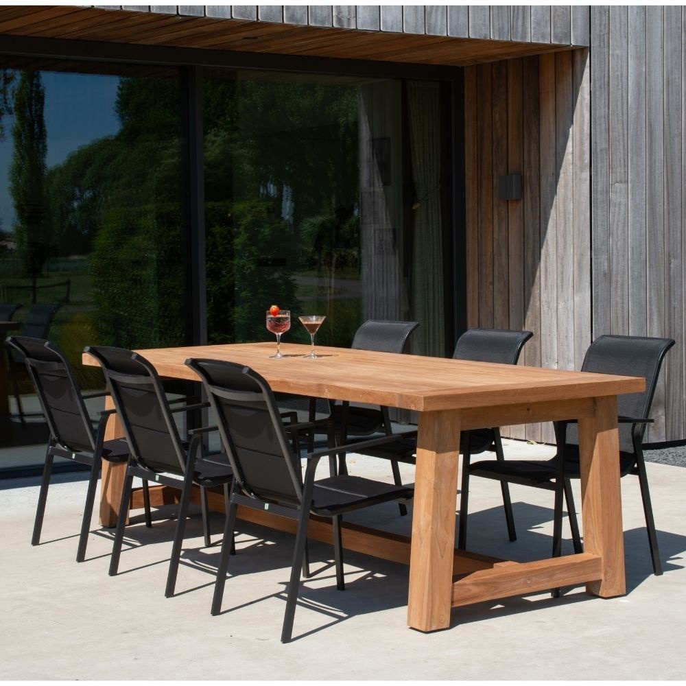 Alba/Toledo dining tuinset | 6 personen | teakhout + aluminium | 250cm