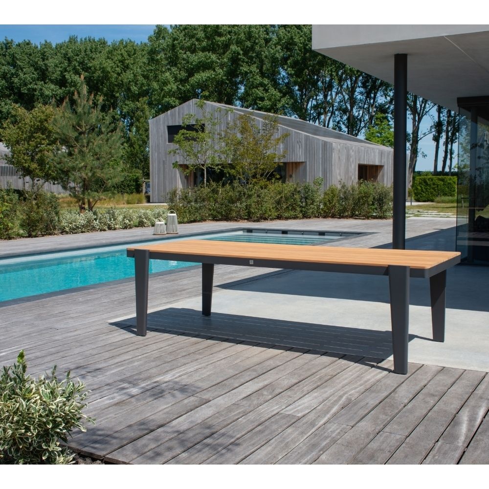 Alba/Toledo dining tuinset | 6 personen | teakhout + aluminium | 250cm