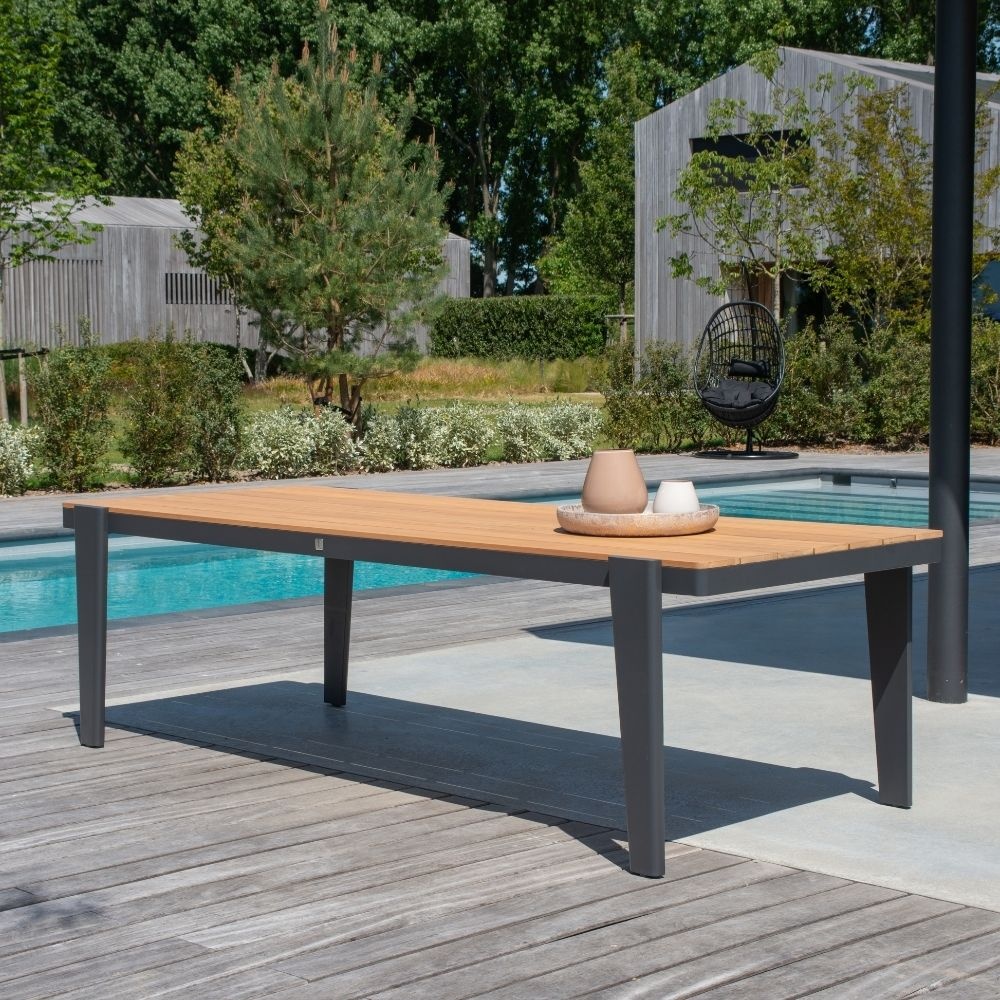 Alba/Toledo dining tuinset | 6 personen | teakhout + aluminium | 250cm